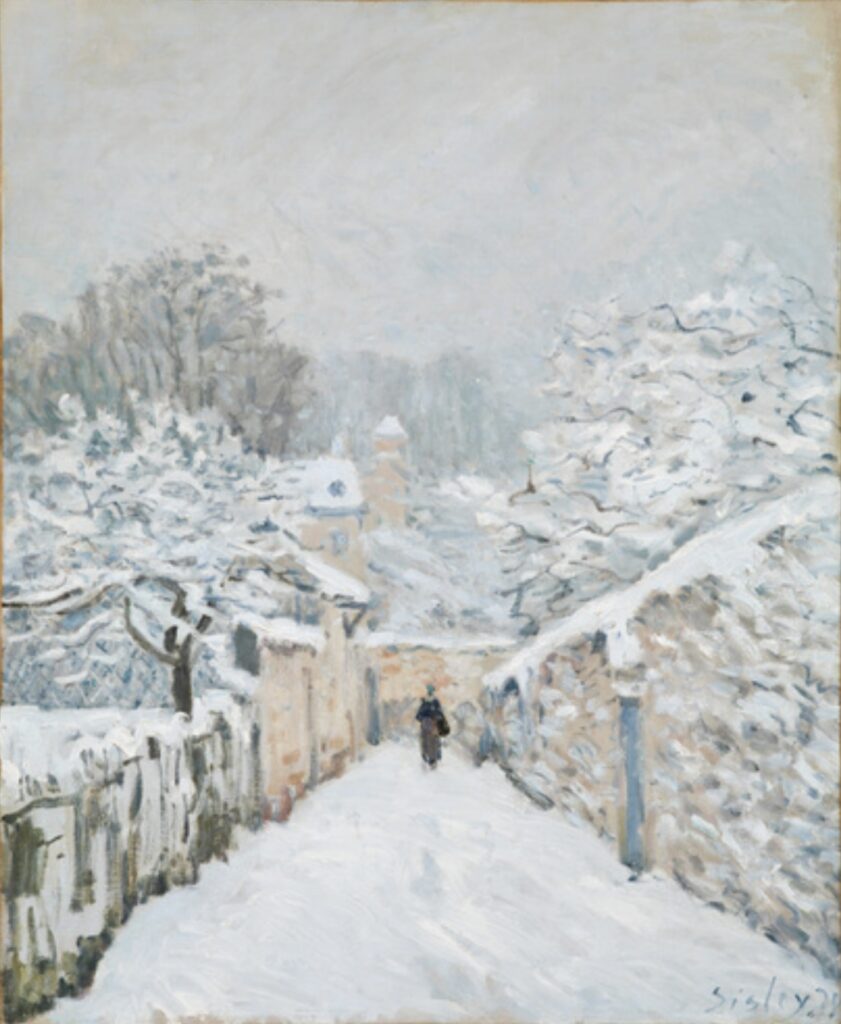 アルフレッドシスレー−ルーヴシエンヌの雪−オルセー美術館
